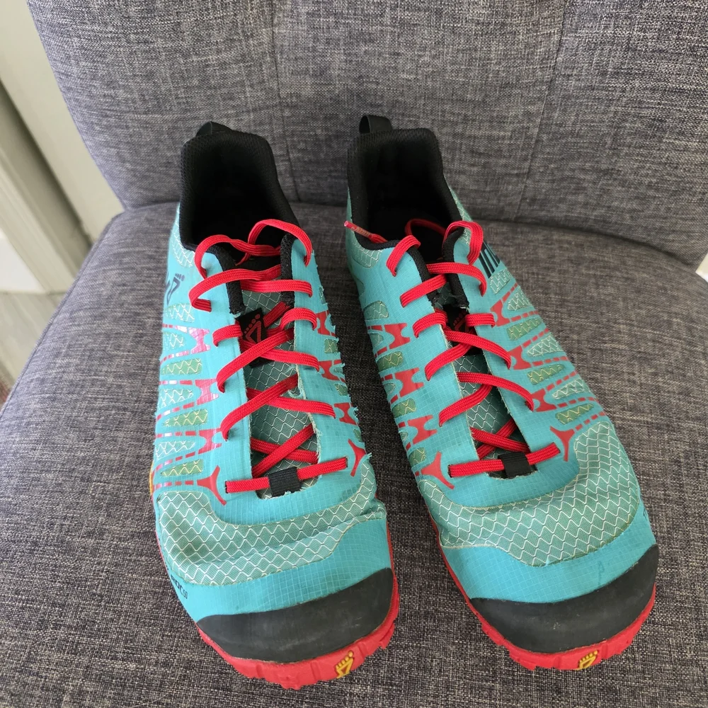 Inov 8 Trail Running Shoes with Red Laces - Picture 1 of 7